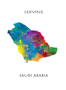 Saudi Arabia Watercolour Map (Leaving)