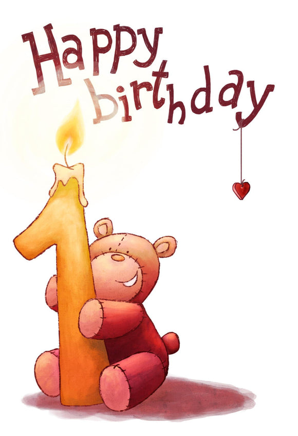 1st Birthday Teddy Bear (1 Year)