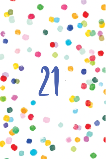 Birthday confetti 21 (21 Years)