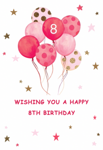 Pink Balloons 8 (8 Years)