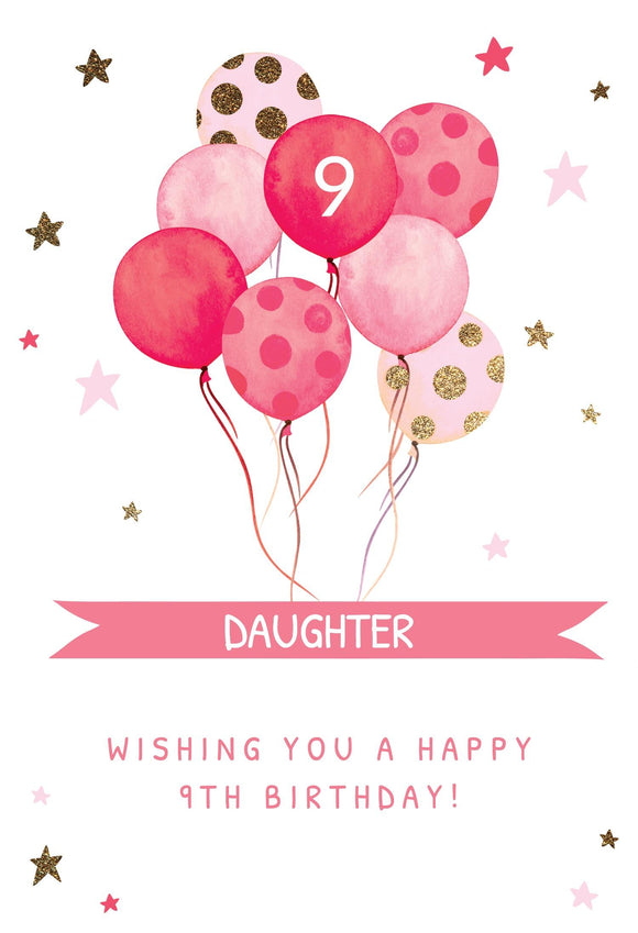 Pink Balloons Daughter 9 (9 years)