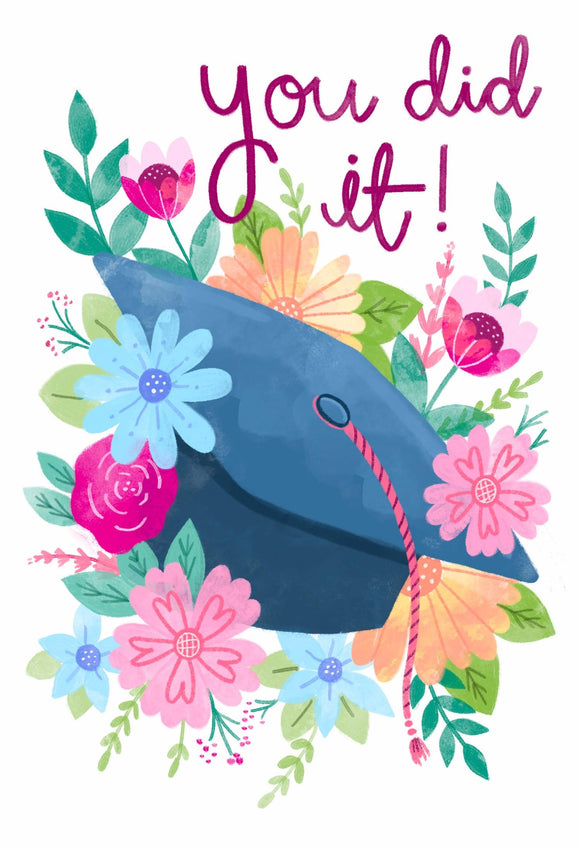 Flowers Graduation Hat