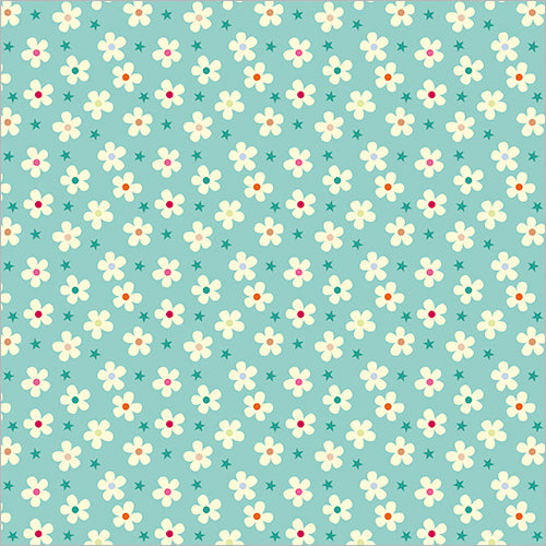 Flowers and Stars Gift Wrap