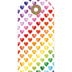 Rainbow Hearts Gift Tag